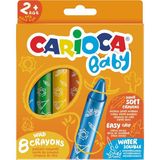 Carioca Bebek Pastel Boya 8'li Su Bazlı Renkli Kalemler Çocuklar İçin Ergonomik Tasarım