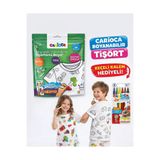 Carioca Boyanabilir Tişört 7-8 Yaş -Keçeli Kalem Hediyeli