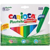 Carioca Carıoca 12 Renk Jumbo Üçgen Yıkanabilir Mum Boya