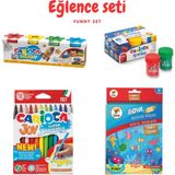 Carioca Eğlence Seti (Joy Keçeli 12'li + Oyun Hamuru 4'lü + Boya Sil + Parmak boya 6'lı)