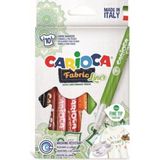 Carioca Fabric Kumaş Kalemi 10 Renk 42909 Kalın Gövdeli Detaylı Boyama İçin İtalya Üretimi