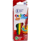 Carioca Joy Süper Yıkanabilir Keçeli Kalem 6'lı Renkli ve Güvenli Kullanım için Tasarlandı