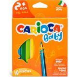 Carioca Jumbo 10'lu Bebek Üçgen Kuru Boya Kalemi - Standart