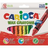 Carioca Jumbo 12'Li Üçgen Elleri Kirletmeyen Yıkanabilir Pastel Boya Kalemi