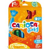 Carioca Jumbo Bebek Yıkanabilir Keçeli Boya Kalemi 12'li +1