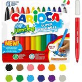 Carioca Jumbo Maxi Keçeli Kalem Yıkanabilir 12 Renk