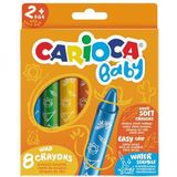Carioca Jumbo Pastel Boya Kalemi 8 Renk 42892 Suya Dayanıklı Renkli Kalem Seti