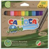 Carioca Jumbo Süper Yıkanabilir Keçeli Boya Kalemi 12'li Set Yeşil Renk 6 mm Uç