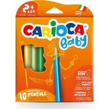 Carioca Jumbo Üçgen Bebek Kuru Boya Kalemi 10'lu Eğlenceli Tasarım
