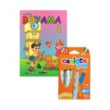 Carioca Jumbo Yıkanabilir Keçeli Kalem 6 Renk ve Boyama Kitabı Set