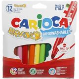 Carioca keçeli kalemler - 42755, 12 parçalı set, çok renkli