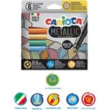 Carioca - Metalik Keçeli Kalem Maxi Uç - 6 Parça