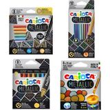 Carioca Metalik Seri Kuruboya + Pastel Boya + Keçeli Boya + Guaj Boya 4'lü Set