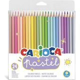 Carioca Pastel Renk Kuru Boya Kalemi 24'lü Renkli Kalemler 3.3 mm Çizgi Boyutu
