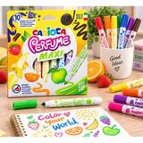 Carioca Perfume Maxi Jumbo Kokulu Keçeli Boya Kalemi 10 Renk