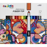 Carioca Plus Prısma Fiber Uç Keçeli Boya Kalemi 12'li Renkli Sanatsal Uygulamalar İçin İtalya Menşeli