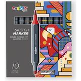 Carioca Sketch Marker Çift Tarafli Çizim Kalemi 10 Renk