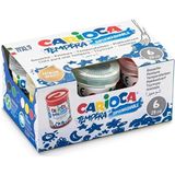 Carioca Süper Yıkanabilir Tempera Sulu Boya 6 Renkli 25ML Kutu İçinde Kolayca Karıştırılabilir