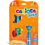 Carioca Teddy Jumbo Keçeli Boya 12'li (2 Adet) Eğlenceli Tasarımlı Güvenli Kalemler 1 Yaş ve Üzeri İçin