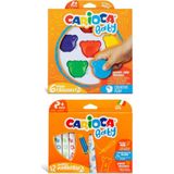 Carioca Teddy Şekilli Kirletmeyen Mum Boya 12'li Renkli Keçeli Boya Seti Süper Yıkanabilir