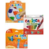 Carioca Teddy Sekilli Mum Boya - Carioca Teddy Keceli Kalem - Carioca Wax Crayons 3 Adet Boyama Seti
