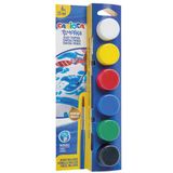 Carioca Tempera Sulu Boya Süper Yıkanabilir Fırçalı 25 Ml 6 Renk 40433