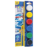 Carioca Tempera Sulu Boya Süper Yıkanabilir Fırçalı 25 Ml 6 Renk 40433