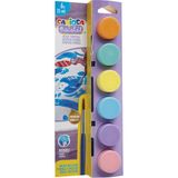 Carioca Tempera Yıkanabilir Fırçalı Pastel Parmak Boya 25*6 Renk Karışık