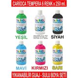Carioca Tempera Yıkanabilir Sulu Boya Seti 6 Renk X 250 ml.