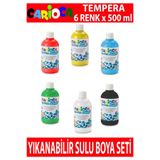 carioca Tempera Yıkanabilir Sulu Boya Seti 6 Renk X 500 ml.