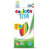 Carioca Tita 12'li Kuru Boya Kalemi Parlak Renkler ile Yumuşak Yazım Deneyimi Sunar