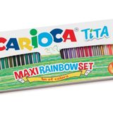 Carioca Tita Kuru Boya Kalemi Maxi Gökkuşağı Set 80li