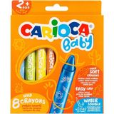 Carioca Unisex Çocuk Turuncu Baby Jumbo Yumuşak Pastel Boya 8'li