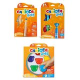Carioca Yeni Bebek Boya Seti - 12'li Baby Keçeli Kalem - Ahşap Kuru Boyama Kalemi ve 6'lı Mum Boya Teddy