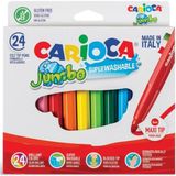 Carioca Yıkanabilir Jumbo Keçeli Kalem 24 Renk Maxi Uçlu Kalemler Seti (40570)