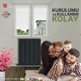 Carisa Angers Double 60x59,5 cm Kumlu Antrasit Alüminyum Radyatör
