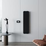 Carisa Boreas Flat Dikey Elektrikli Radyatör Modern Tasarım Siyah 120 x 40 cm