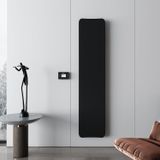 Carisa Boreas Flat Dikey Elektrikli Radyatör Modern Tasarım Siyah 180 x 40 cm