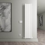 Carisa Boreas Hybrid B Dikey Elektrikli Radyatör Modern Tasarım Beyaz 180 x 36,9 cm