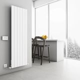 Carisa Boreas Hybrid M Dikey Elektrikli Radyatör Modern Tasarım Beyaz 180 x 55,5 cm