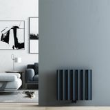 Carisa Burano S Yatay Alüminyum Radyatör Modern Tasarım Antrasit 60 x 66 cm