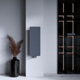 Carisa Croydon Dikey İnce Tasarım Çelik Radyatör Modern Tasarım Koyu Gri 79 x 29 cm