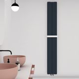Carisa Curvy Bath Alüminyum Havlupan Modern Tasarım Antrasit 200 x 24,5 cm