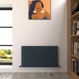 Carisa Dune Yatay Alüminyum Radyatör Modern Tasarım Antrasit 60 x 104 cm