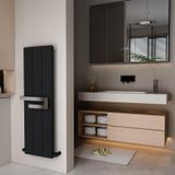 Carisa Elvino Bath Alüminyum Havlupan Modern Tasarım Siyah 120 x 37 cm