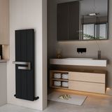 Carisa Elvino Bath Alüminyum Havlupan Modern Tasarım Siyah 120x37 Cm