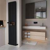 Carisa Elvino Bath Alüminyum Havlupan Modern Tasarım Siyah (180 x 37 cm)