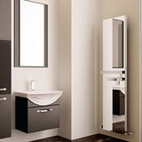 Carisa Elvino Bath Mirror Alüminyum Havlupan Modern Tasarım Beyaz 180 x 37 cm