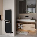 Carisa Elvino Bath Yakıt Tasarruflu Premium Malzeme Alüminyum Havlupan Modern Tasarım Siyah 120x37 Cm