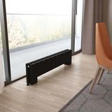 Carisa Elvino Floor Double Yatay Alüminyum Radyatör Modern Tasarım Siyah 30 x 99,5 cm